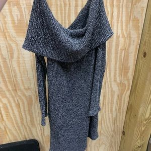 Off shoulder sweater dress